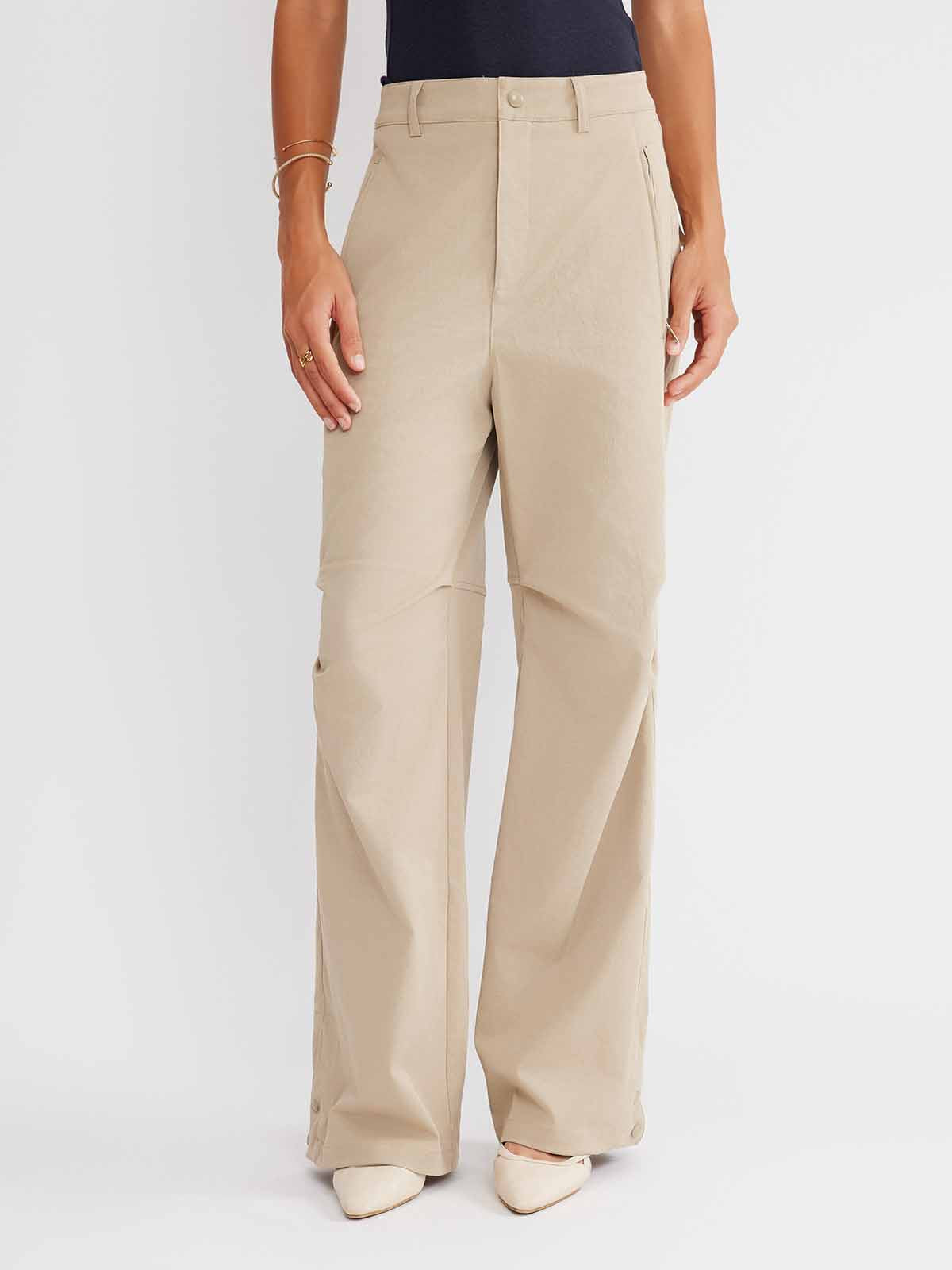 ASOBIO Pleated-Knee Utility Pants