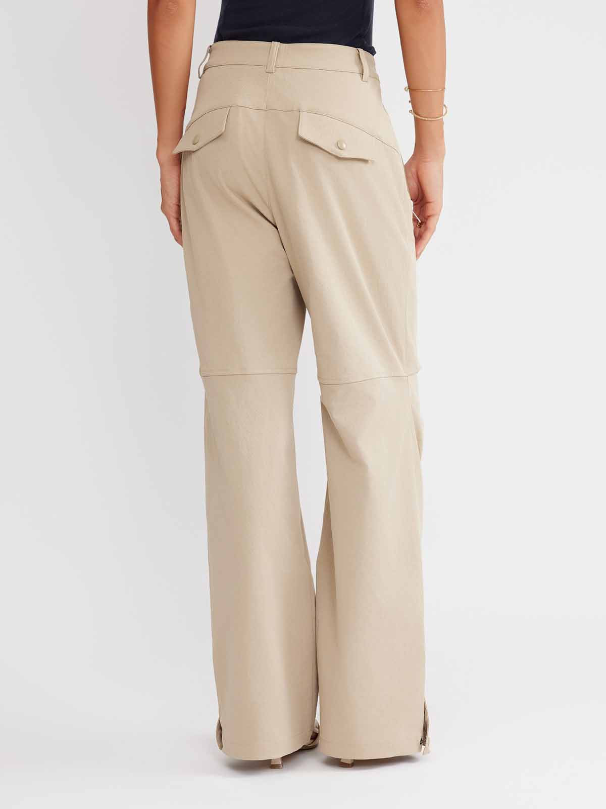 ASOBIO Pleated-Knee Utility Pants