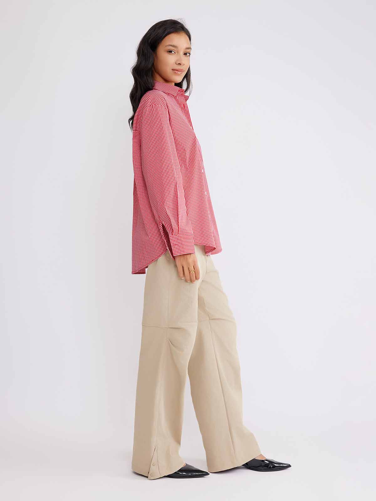 ASOBIO Plaid Relaxed Shirt