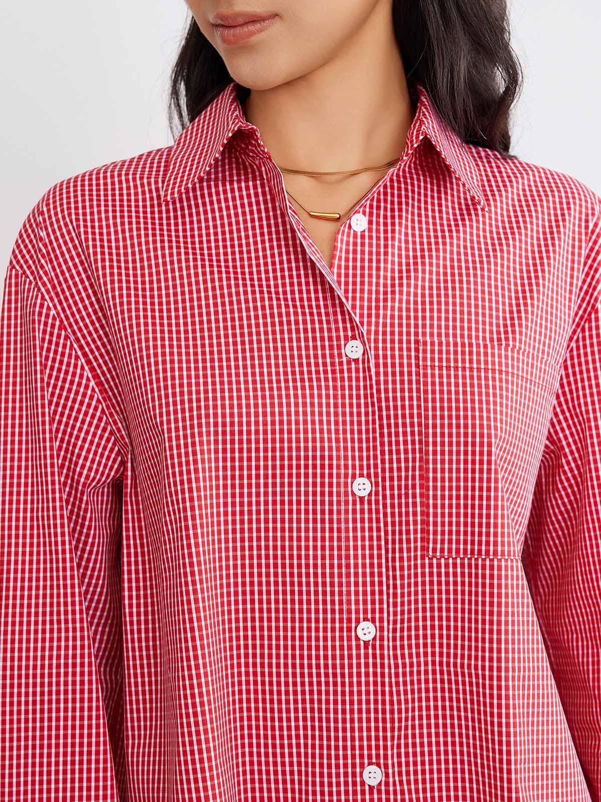 ASOBIO Plaid Relaxed Shirt