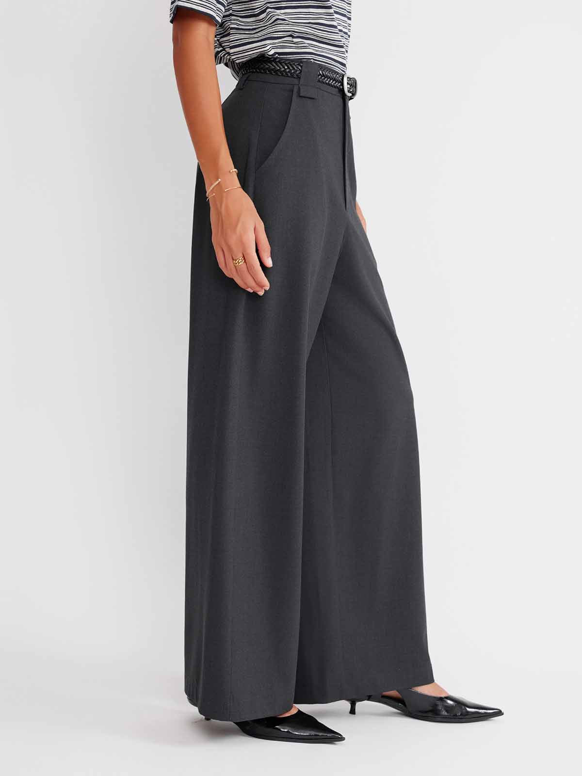 ASOBIO Belted Straight-Leg Trousers