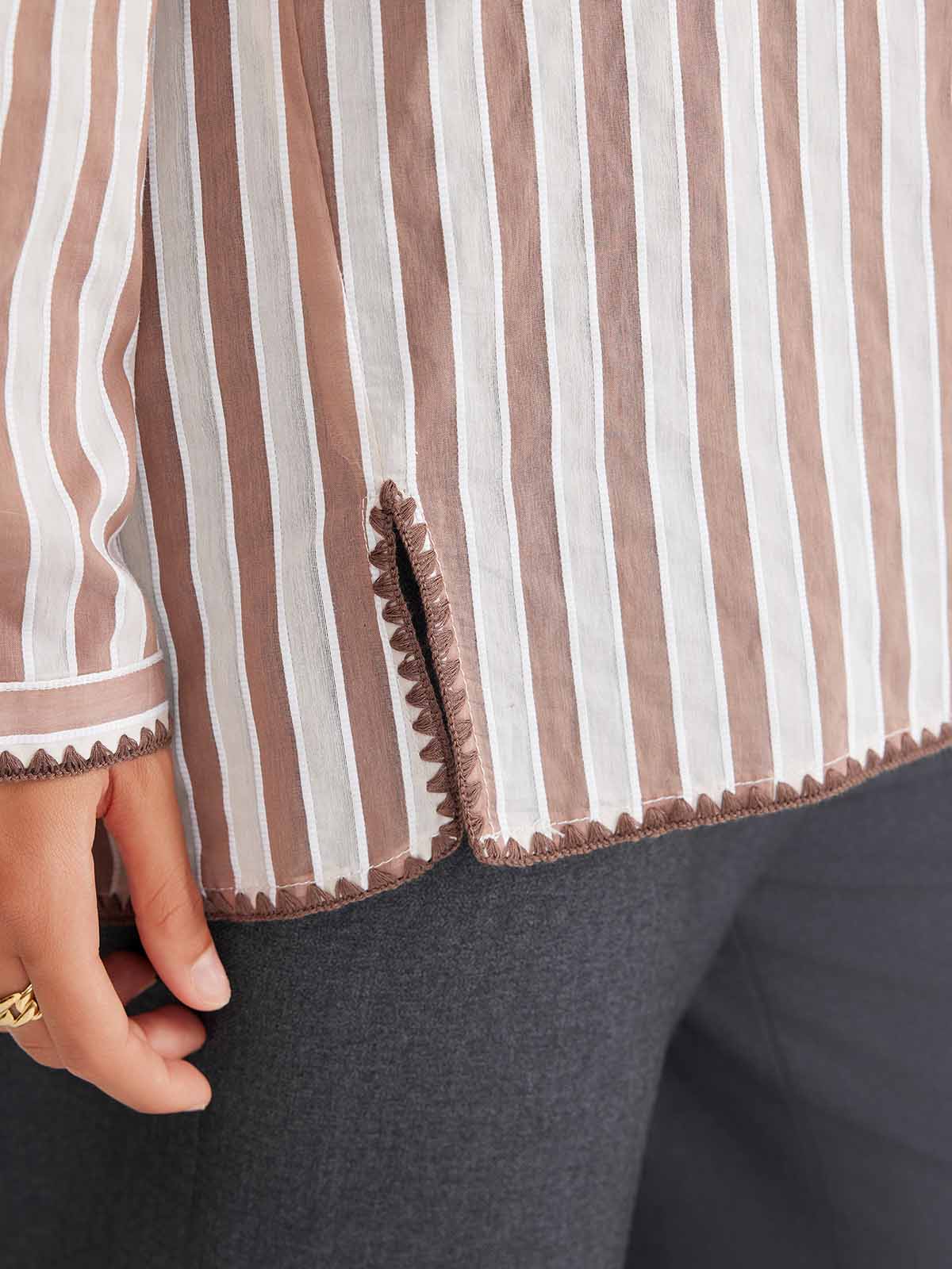 ASOBIO Striped Relaxed Shirt