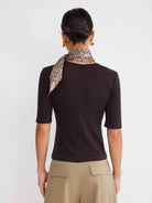 ASOBIO 100% Wool Cropped Knit T-Shirt & Scarf