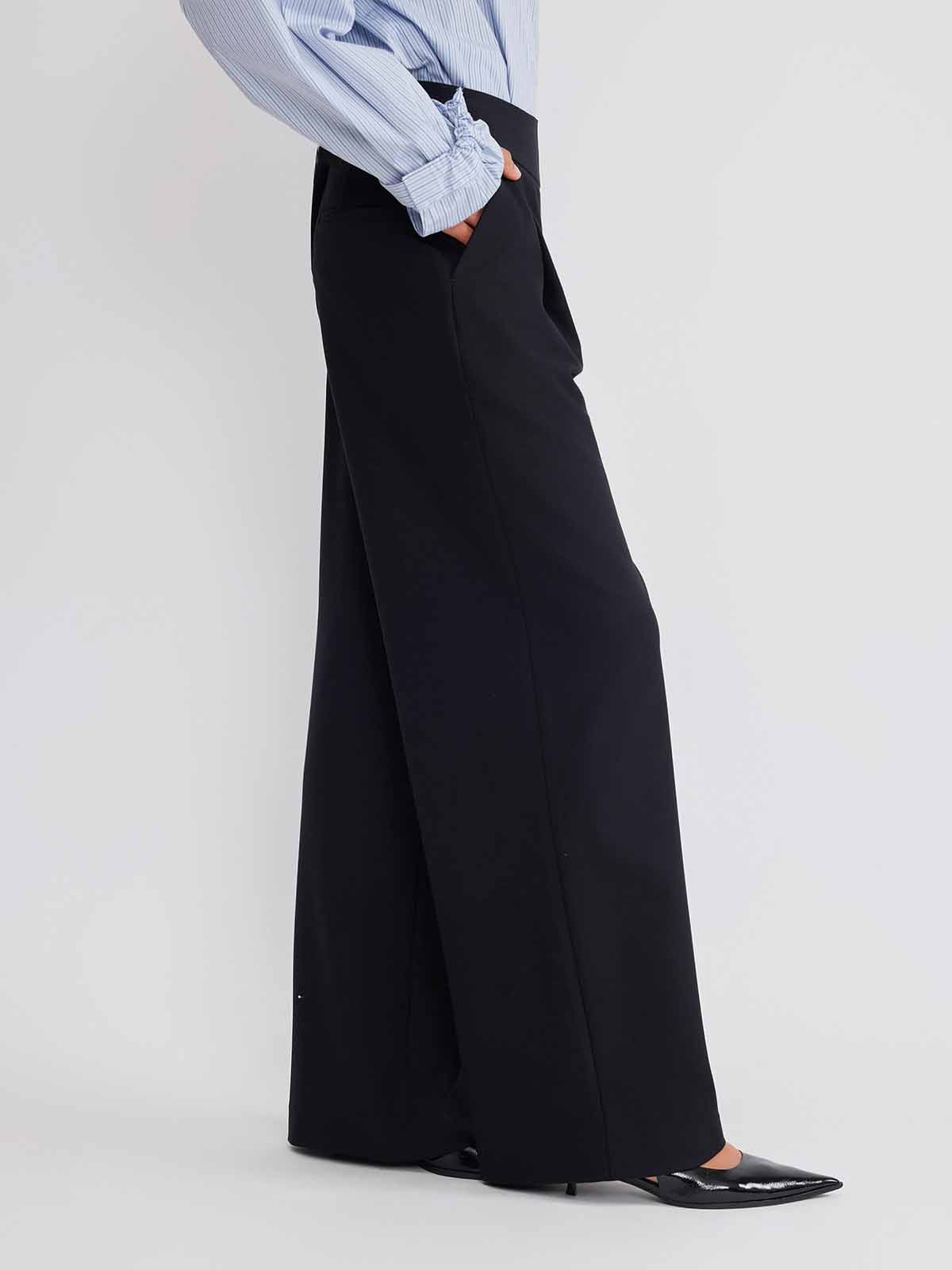 ASOBIO Wool Blend Pleated Trousers