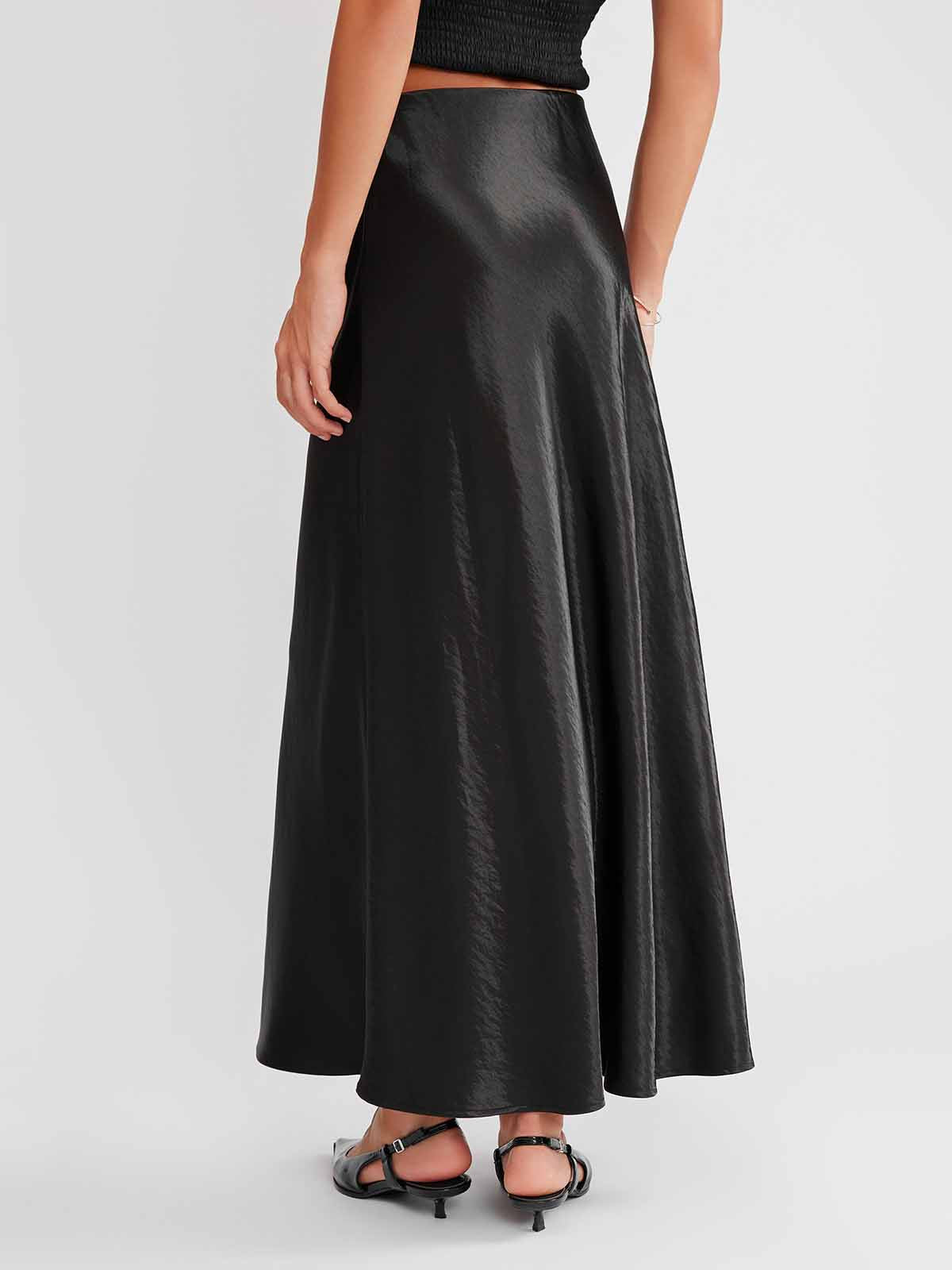 ASOBIO Satin Maxi Skirt