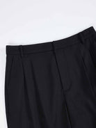 ASOBIO Wool Blend Mid-Rise Pleated Wide-Leg Trousers