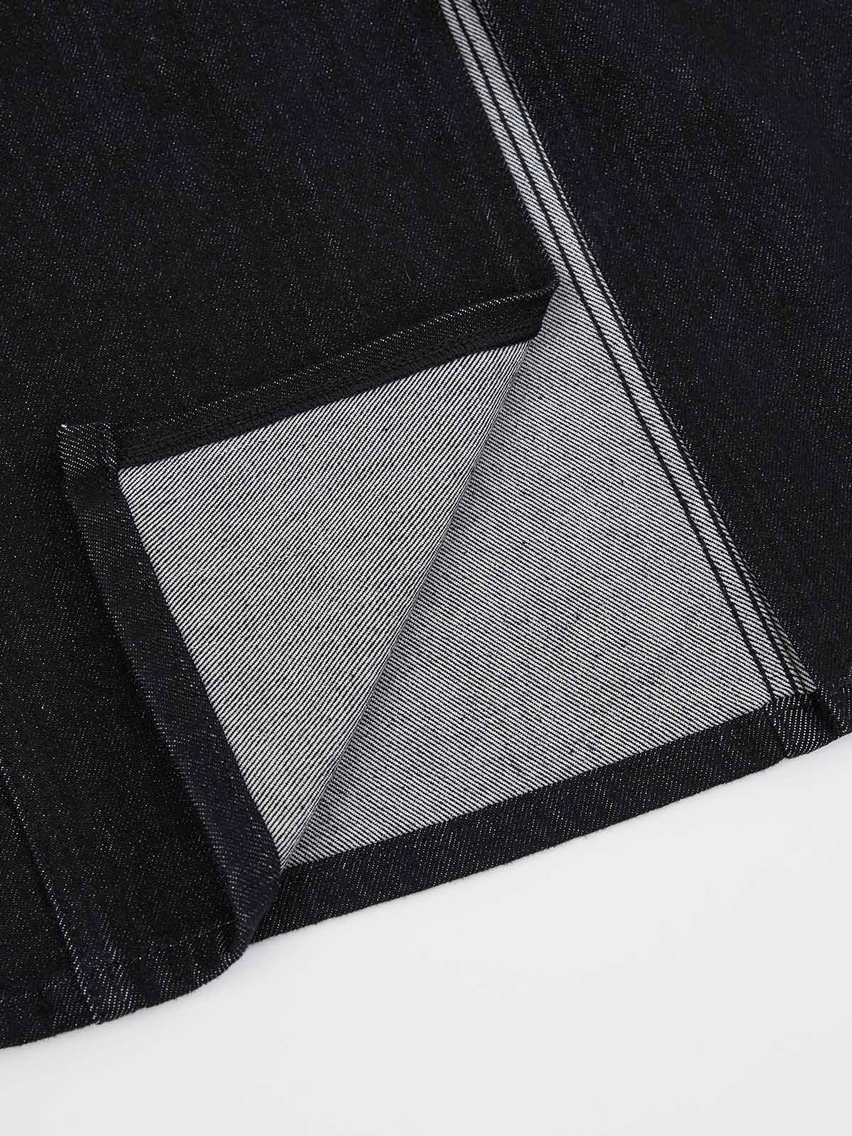 ASOBIO Stretch Denim Slit Midi Skirt