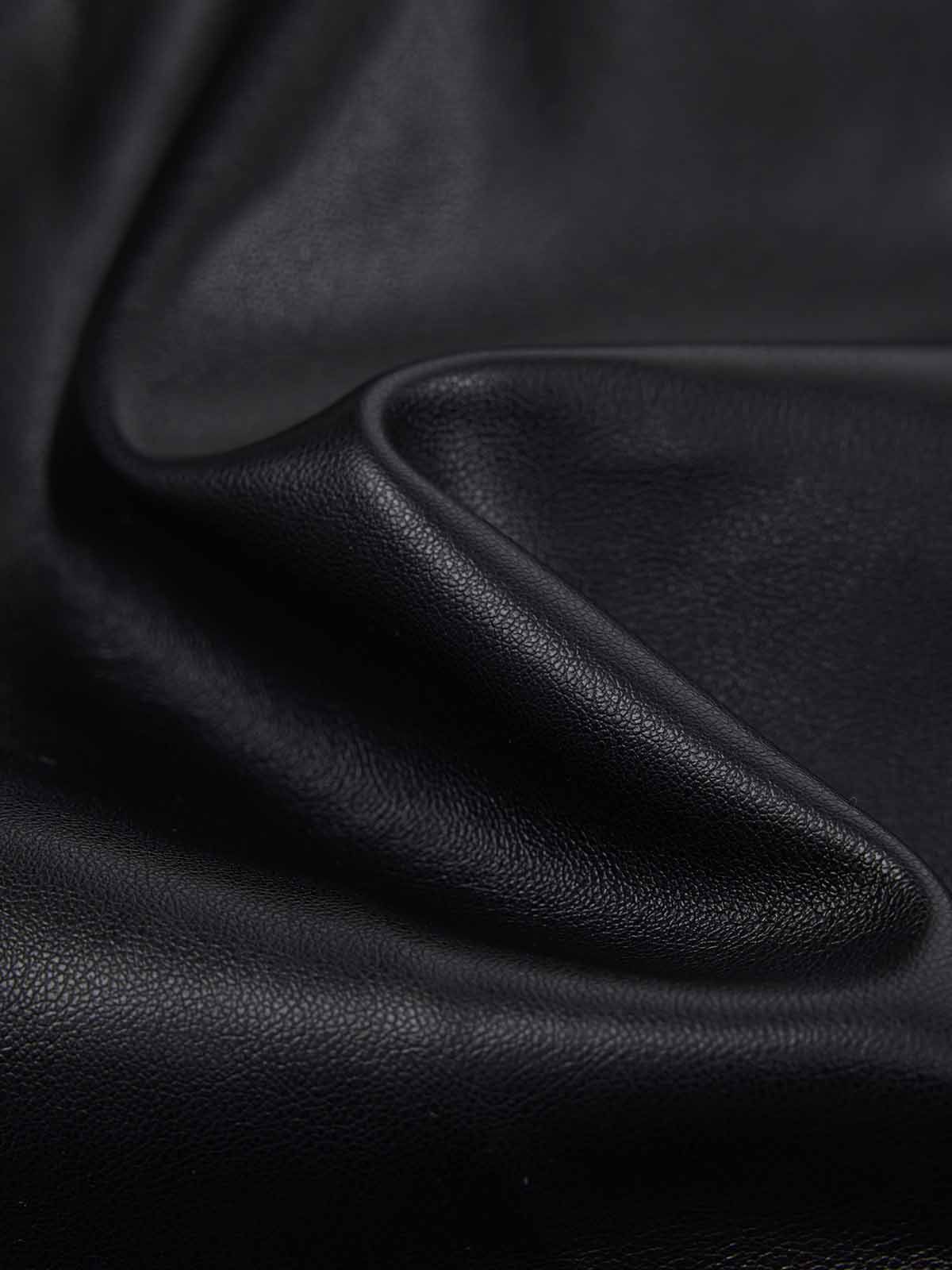 ASOBIO Cropped Faux Leather Jacket