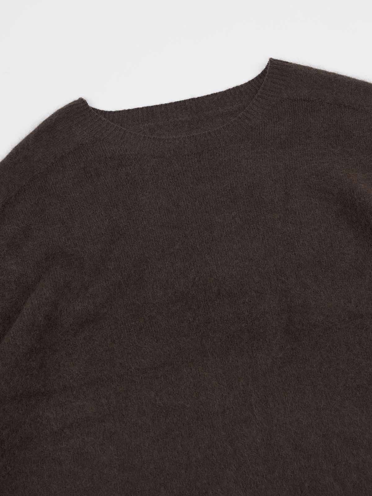 ASOBIO Wool-Cashmere Crewneck Pullover Sweater