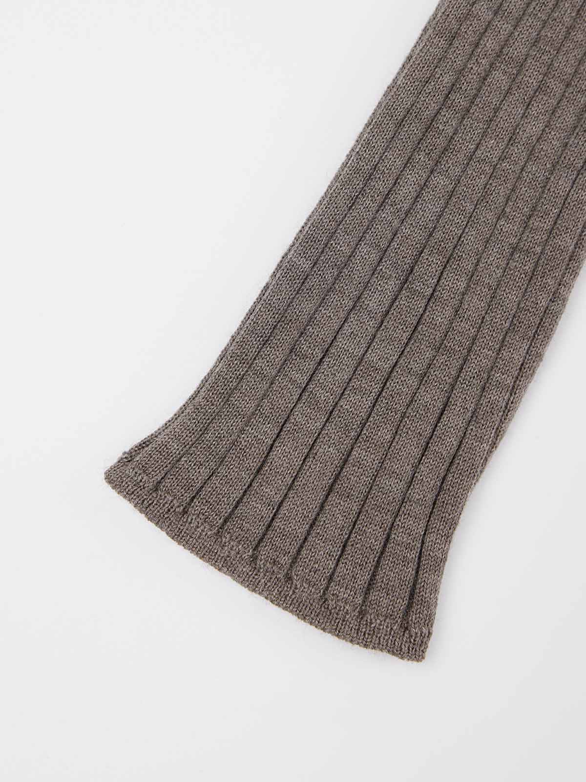 ASOBIO 100% Wool Ribbed V-Neck Pullover Sweater