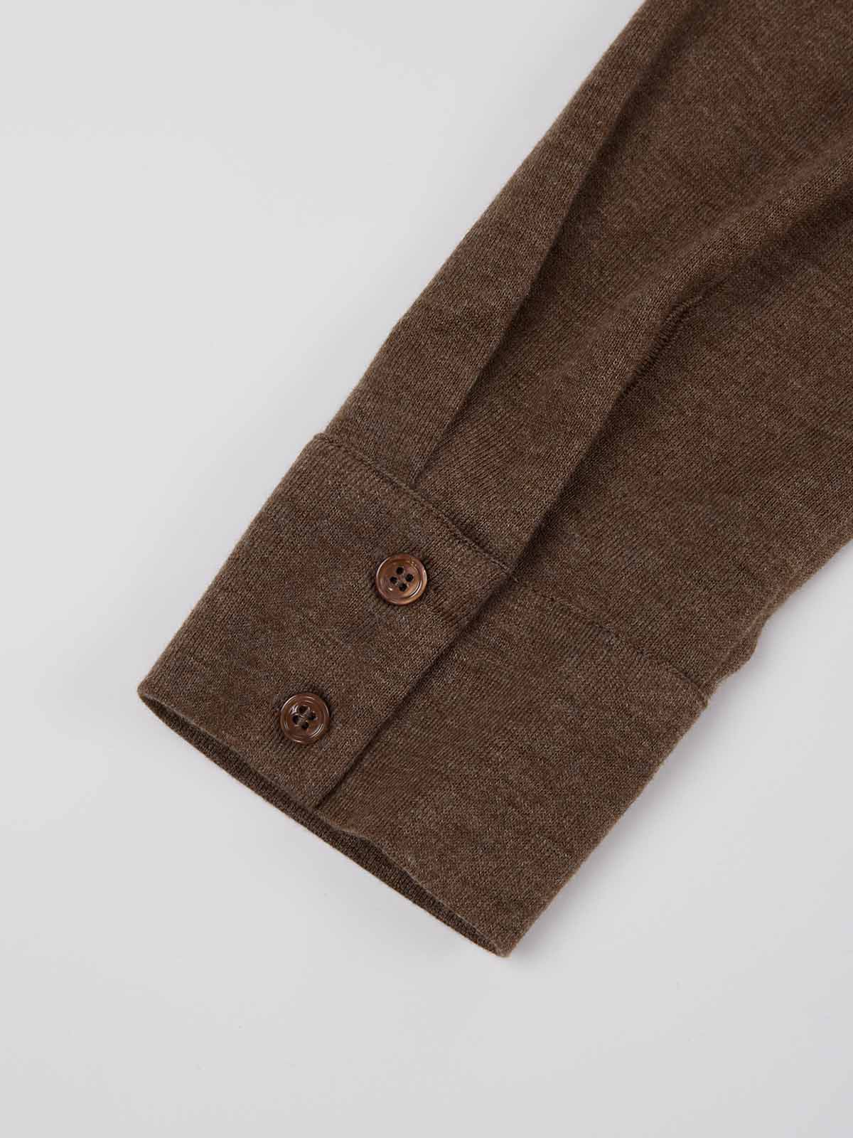 ASOBIO Wool-Blend Shirt with Shoulder Panel