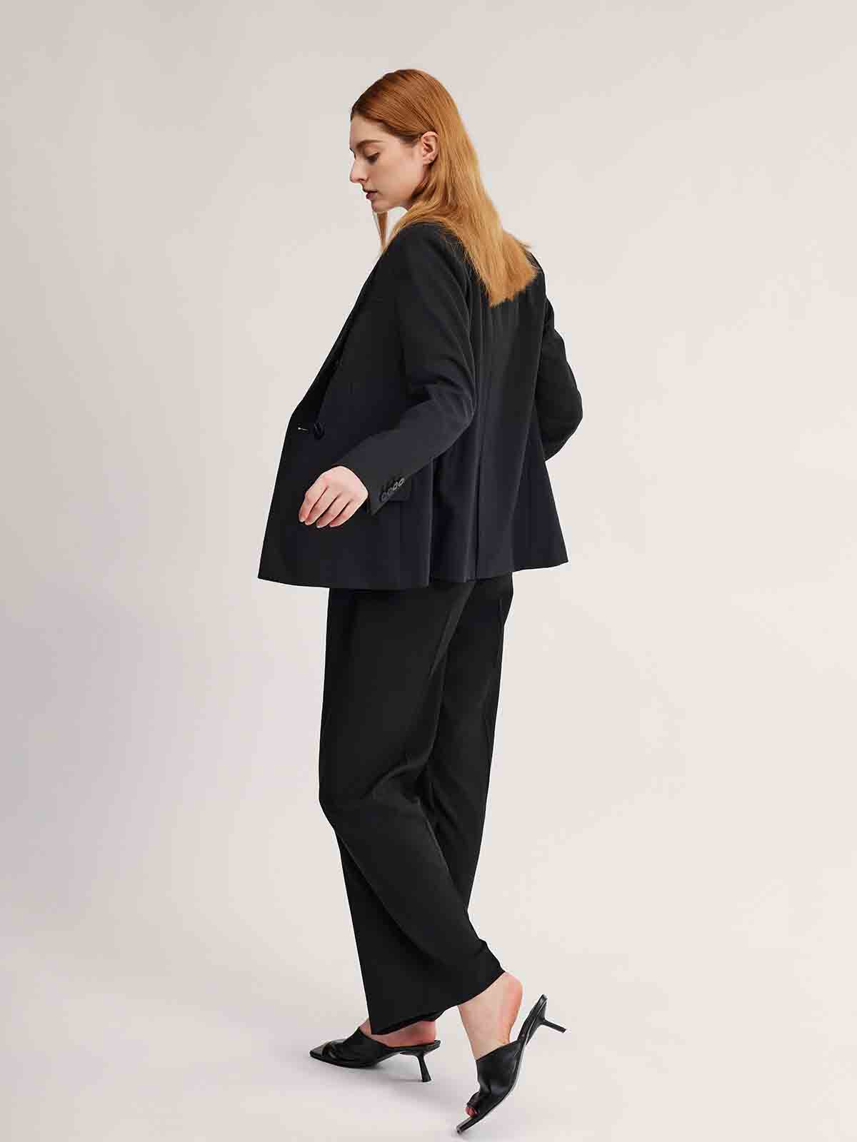 ASOBIO Slim Double-Breasted Blazer