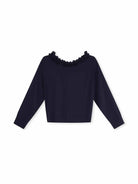 ASOBIO Wool Blend Ruffled Pullover Sweater