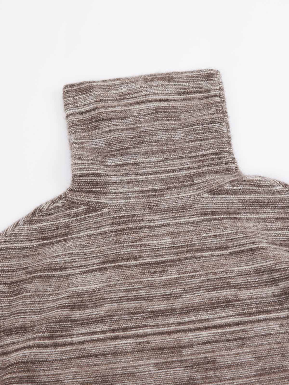 ASOBIO Yak Wool Blend Mélange Pullover Sweater
