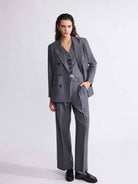 ASOBIO Slim Double-Breasted Blazer