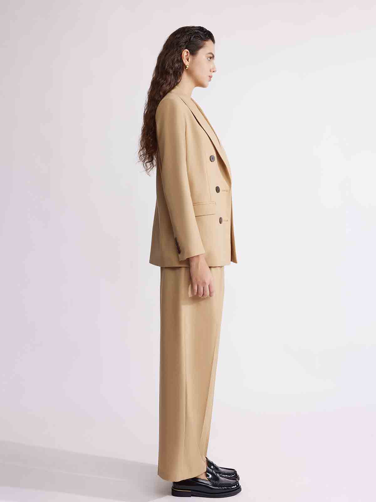 ASOBIO Slim Double-Breasted Blazer