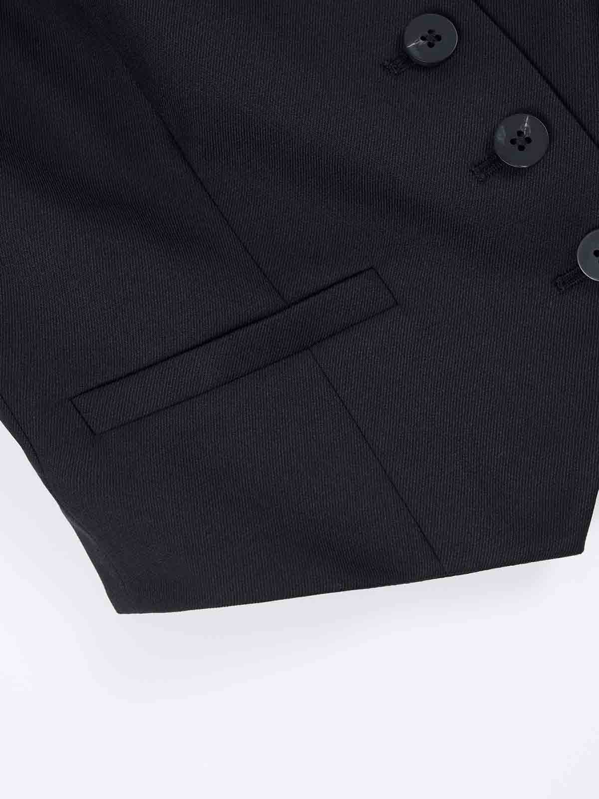 ASOBIO Tailored Wool Blend V-Neck Vest