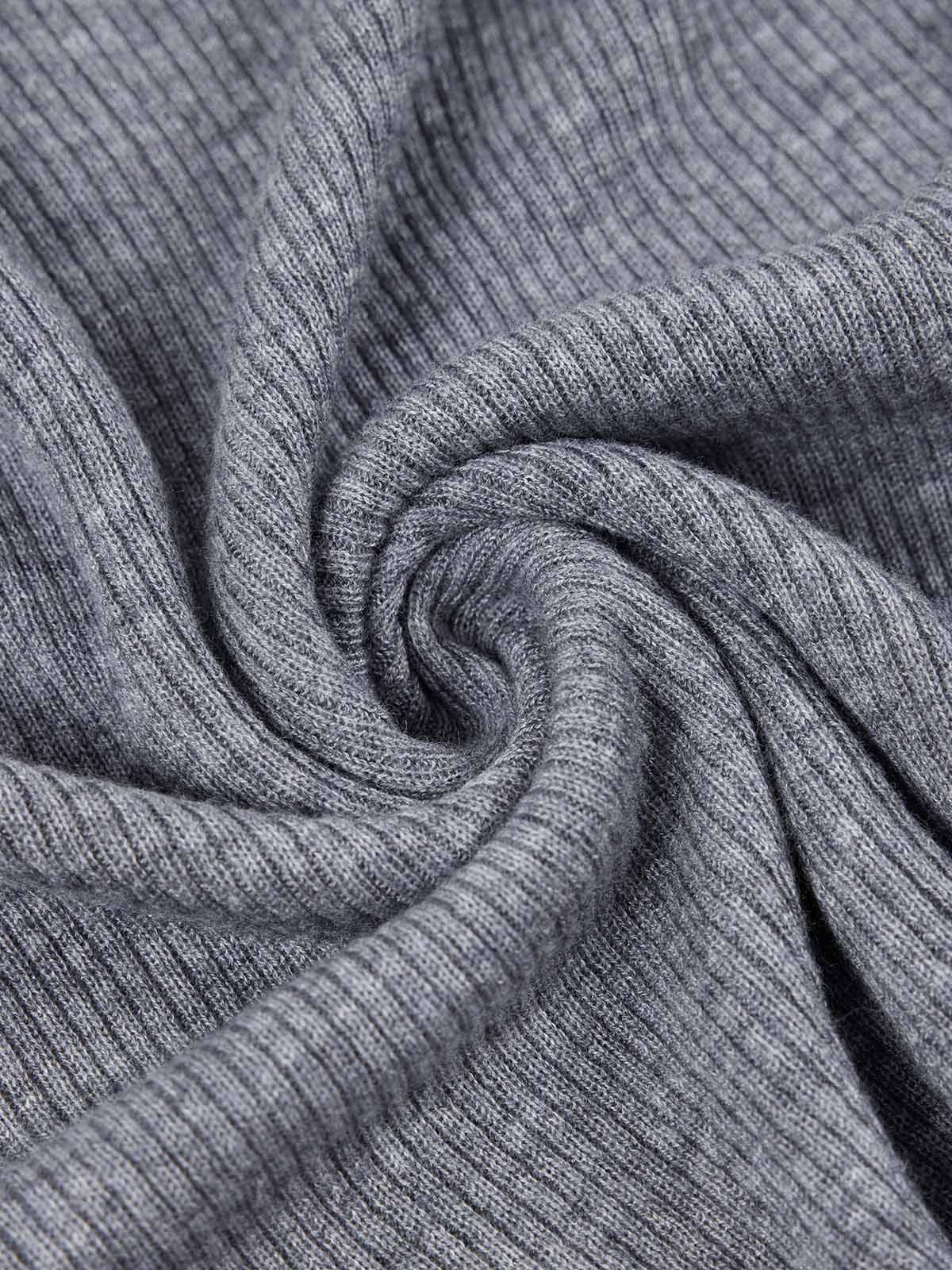 Lightweight merino V-Neck Ribbed Wool Knit Top